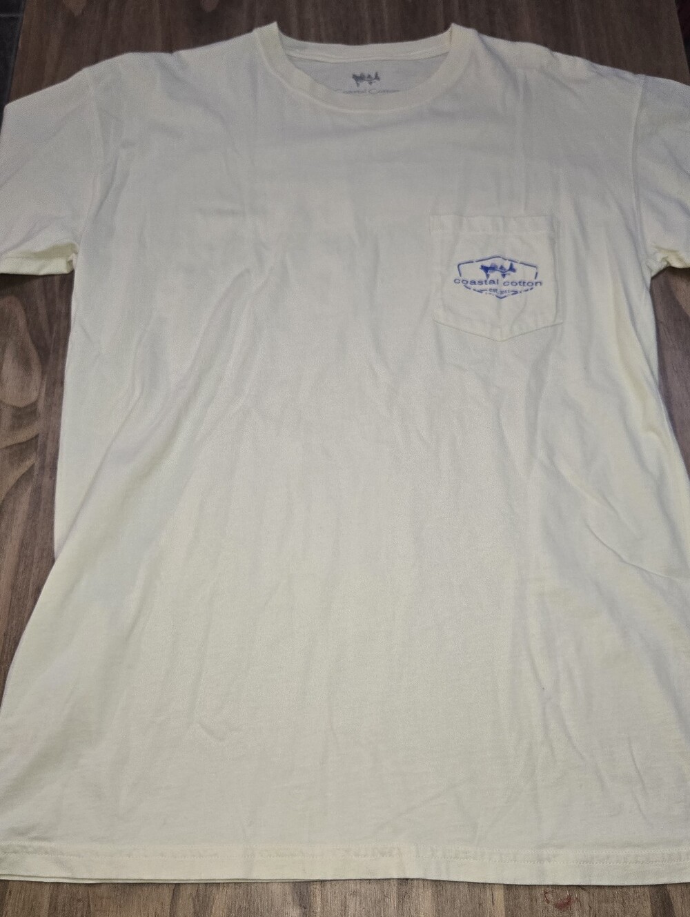 Coastal Cotton Pale Yellow Short Sleeve Pocket Tee